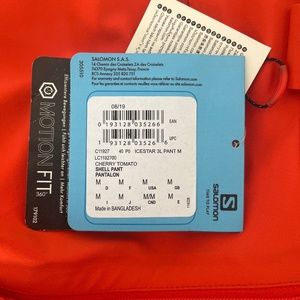 SALOMON Ski pants, Mens Icestar 3L Shell Trousers (Cherry Tomato)